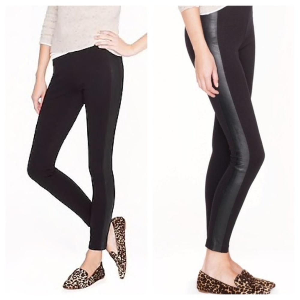 J Crew Pixie Pants w/ Leather Stripe